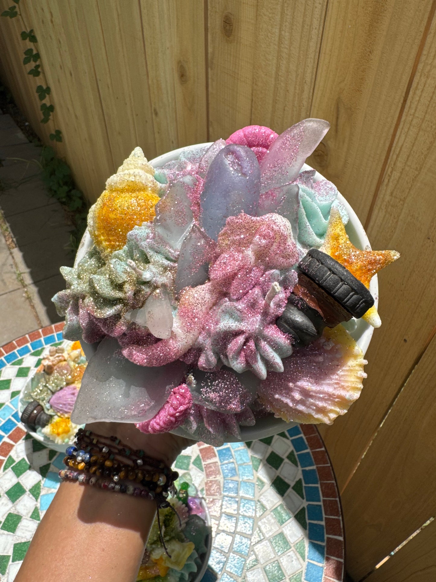 XXL Russian Neodymium Seaglass & Purple Seaglass Medley- Seawall Breeze (Coconut Pineapple Seasalt)